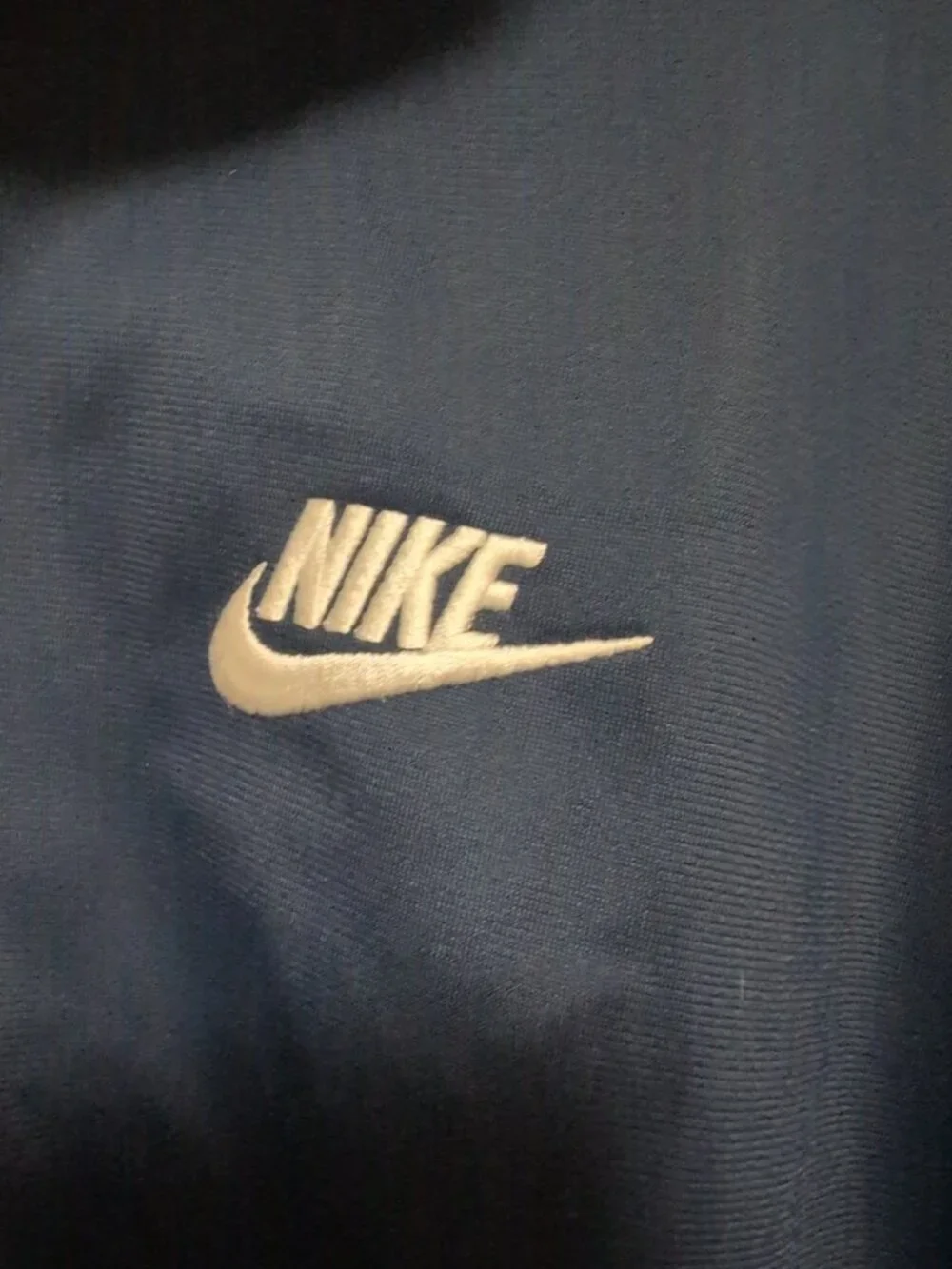 Nike Jacket Men's XL Navy Tracksuit Solid Full Zip Up Chest Logo Pockets‎ Casual